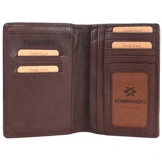 Maddox - The Passport Wallet -Dark Brown
