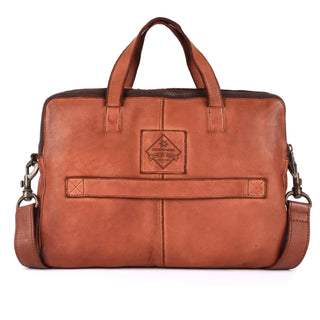 Maddox - The Small Laptop Bag -Cognac